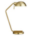 20" Brass Metal Desk Table Lamp With Brass Dome Shade - Minihomy