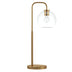 27" Brass Metal Arched Table Lamp With Clear Globe Shade - Minihomy