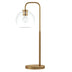 27" Brass Metal Arched Table Lamp With Clear Globe Shade - Minihomy