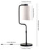 24" Black Metal Table Lamp With White Cylinder Shade - Minihomy