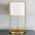 22" Brass Metal Table Lamp With White Drum Shade - Minihomy