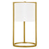 22" Brass Metal Table Lamp With White Drum Shade - Minihomy