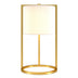 22" Brass Metal Table Lamp With White Drum Shade - Minihomy