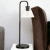 27" Black Metal Arched Table Lamp With Clear Cone Shade - Minihomy