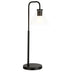 27" Black Metal Arched Table Lamp With Clear Cone Shade - Minihomy