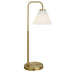 27" Brass Metal Arched Table Lamp With White Cone Shade - Minihomy