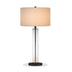 29" Black Glass Table Lamp With White Drum Shade - Minihomy