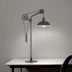 33" Gray Metal Adjustable Desk Table Lamp With Gray Dome Shade - Minihomy