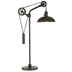 33" Gray Metal Adjustable Desk Table Lamp With Gray Dome Shade - Minihomy