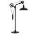 33" Black Metal Adjustable Desk Table Lamp With Black Dome Shade - Minihomy