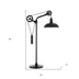 33" Black Metal Adjustable Desk Table Lamp With Black Dome Shade - Minihomy