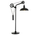 33" Black Metal Adjustable Desk Table Lamp With Black Dome Shade - Minihomy