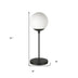 21" Black Metal Globe Table Lamp With Clear Globe Shade - Minihomy