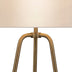 25" Brass Metal Table Lamp With White Drum Shade - Minihomy