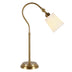 25" Brass Metal Arched Table Lamp With White Drum Shade - Minihomy