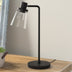 21" Black Metal Arched Table Lamp With Clear Cone Shade - Minihomy