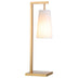 26" Brass Metal Desk Table Lamp With White Cone Shade - Minihomy