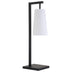 26" Black Metal Desk Table Lamp With White Cone Shade - Minihomy