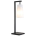 26" Black Metal Desk Table Lamp With White Cone Shade - Minihomy