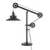 29" Black Metal Desk Table Lamp With Black Cone Shade - Minihomy