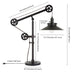 29" Black Metal Desk Table Lamp With Black Cone Shade - Minihomy