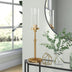 26" Brass Metal Table Lamp With Clear Cylinder Shade - Minihomy