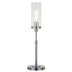 26" Nickel Metal Table Lamp With Clear Cylinder Shade - Minihomy