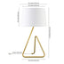 22" Brass Metal Table Lamp With White Bell Shade - Minihomy