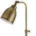 25" Bronze Metal Adjustable Table Lamp With Antiqued Brass Dome Shade - Minihomy