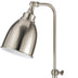 26" Nickel Metal Adjustable Table Lamp With Nickel Dome Shade - Minihomy