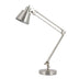 27" Nickel Metal Desk Table Lamp With Nickel Cone Shade - Minihomy