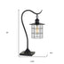 25" Bronze Metal Lantern Style Desk Lamp With Edison Bulb - Minihomy