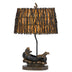 27" Bronze Bears in the Boat Table Lamp With Brown Novelty Shade - Minihomy