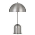 20" Nickel Metal Desk Table Lamp With Nickel Dome Shade - Minihomy