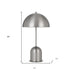 20" Nickel Metal Desk Table Lamp With Nickel Dome Shade - Minihomy