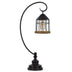 31" Bronze Metal Table Lamp With Bronze Cage Shade - Minihomy