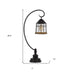 31" Bronze Metal Table Lamp With Bronze Cage Shade - Minihomy