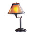 18" Rust Metal Table Lamp With Amber Empire Shade - Minihomy