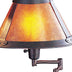 18" Rust Metal Table Lamp With Amber Empire Shade - Minihomy