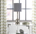 25" Nickel Metal Table Lamp With Taupe Cone Shade - Minihomy