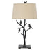 29" Tan Metal Table Lamp With Tan Empire Shade - Minihomy