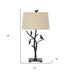 29" Tan Metal Table Lamp With Tan Empire Shade - Minihomy