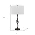 30" Bronze Metal Table Lamp With Off White Drum Shade - Minihomy