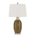 29" Brown Metal Table Lamp With Off White Empire Shade - Minihomy