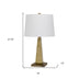 28" Brown Table Lamp With Off White Empire Shade - Minihomy