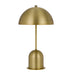 20" Antiqued Brass Metal Desk Table Lamp With Antiqued Brass Dome Shade - Minihomy