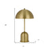 20" Antiqued Brass Metal Desk Table Lamp With Antiqued Brass Dome Shade - Minihomy