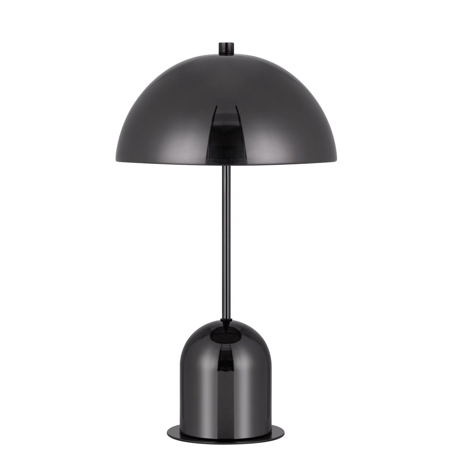 20" Gunmetal Metal Desk Table Lamp With Gunmetal Dome Shade - Minihomy