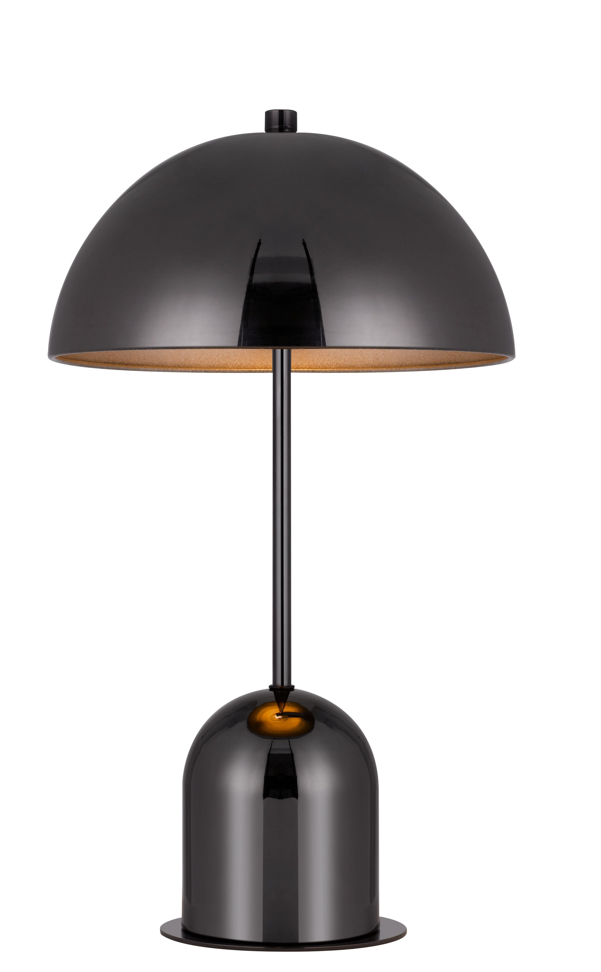 20" Gunmetal Metal Desk Table Lamp With Gunmetal Dome Shade - Minihomy