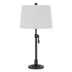 30" Silver Metal Adjustable Table Lamp With Off White Empire Shade - Minihomy